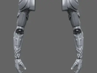 Realistic Cyberpunk Arm Augment 3D model