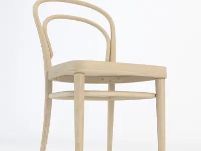 Thonet Chair 214 Light Beech Low-poly 3D model