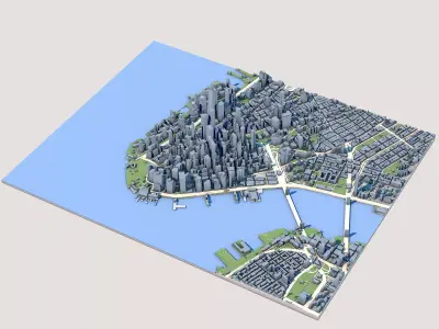 Manhattan Island New York City United States 3D model