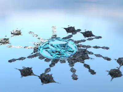Deep Sea interstellar array floor 4 Low-poly 3D model