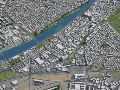 Heidelberg Low-poly 3D model