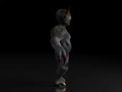 Horror monster model AAA Low-poly Low-poly 3D model