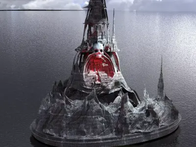 Castle Greyscull Silver scull version  3D model