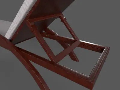 Pool Bench Free low-poly 3D model