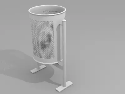 City trash can 3D model