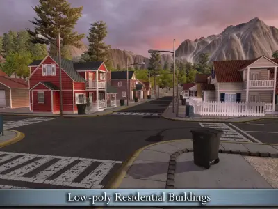 Residential Houses Low-poly 3D model