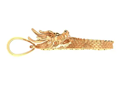 Dragon pendant with simple bail 3D print model