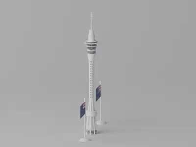 Sky Tower Auckland New Zealand 3D model