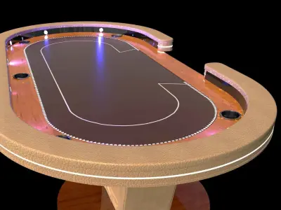 poker table 3D model