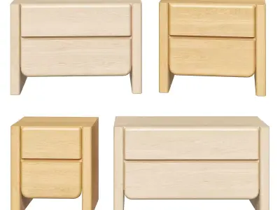 Restoration Hardware closed nightstand Noma 3D model