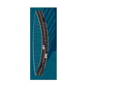 SUSPENSION BRIDGE DESIGN 3D model