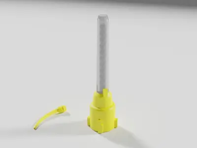 Dental Impression Material - Silicone and dispenser 3D model