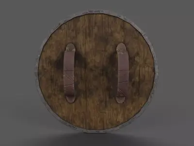 Viking Shield Low-poly 3D model