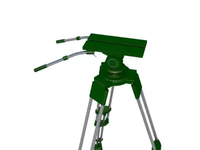 3D TV Studio Camera Pedestal Tripot 3D model