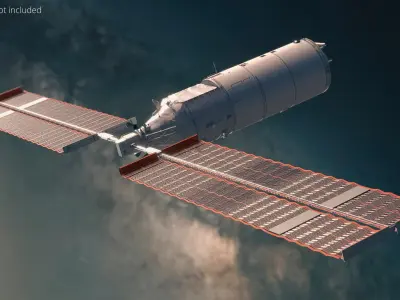  Mengtian Tiangong Side Module Deployed State White 