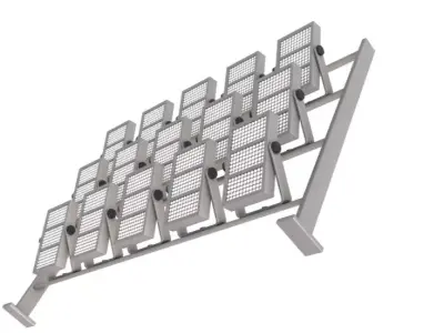 Stadium Lights Panel 3D model