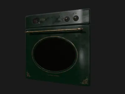 Oven front door - PBR Model Low-poly 3D model