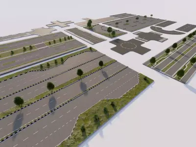 Road Pack - Extended-City Roads 3D model