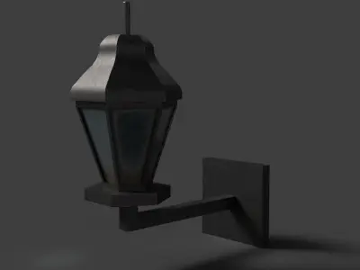 wall lamp Low-poly 3D model 14