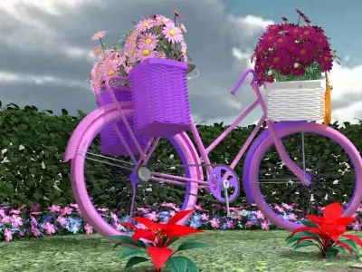 Garden Bicycle 50s 3D model