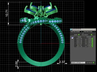 Diamond Ring for Women 3D print model 16