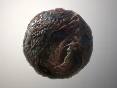 Material Skin Monster 17 Seamless PBR Texture Texture