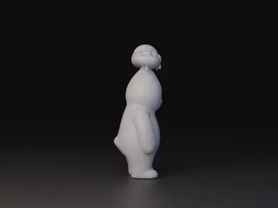 minimal sad miniature statue cloud Free 3D print model