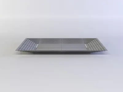 Floor platform down Low-poly 3D model