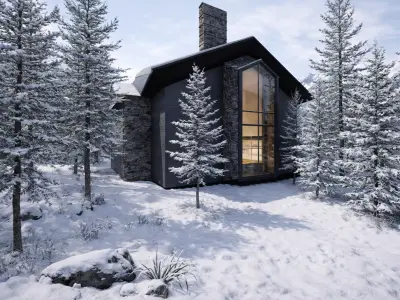 Modern Mountain House 3D model