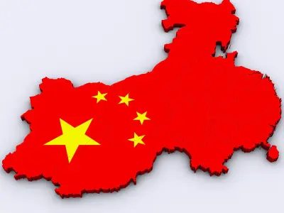 Map of China 3D model