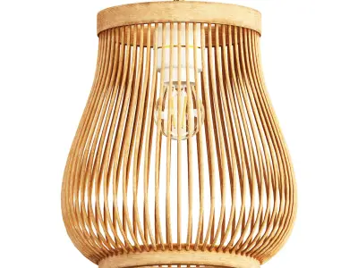 Bamboo LED Pendant 02 3D model