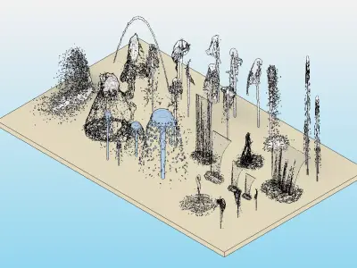 FUENTE DE AGUA REVIT RFA -  WATER SOURCE RFA REVIT  3D model