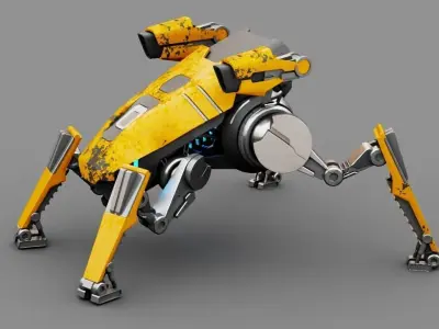 Combat Droid  rigged character 3D model
