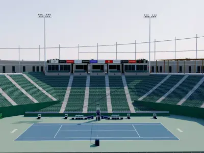 Dignity Health Sports Park - Tennis Center Carson - Los Angeles 3D model
