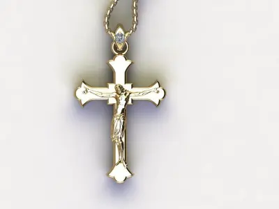 Jesus pendant 3d cad file 3D model