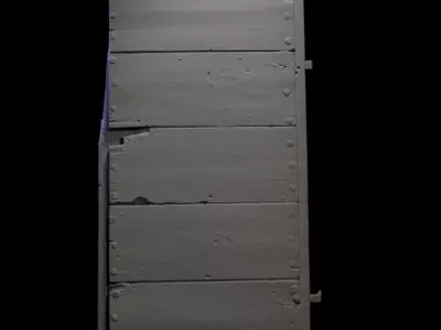 Furniture 011 - historical wooden door 3D print model