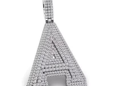 Alphabet Latter A Diamond Pendent 3D print model