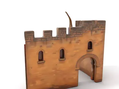 Medieval Stone Gate model pack Low-poly 3D model