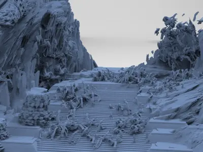 Dantes Inferno Corpse mount archway Kitbash 3D model