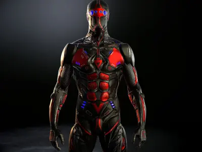 Sci-Fi Character  02 PBR Low-poly 3D model