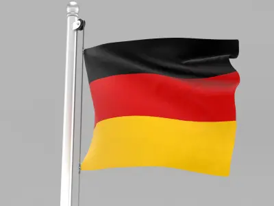 Flag of Germany 3D model