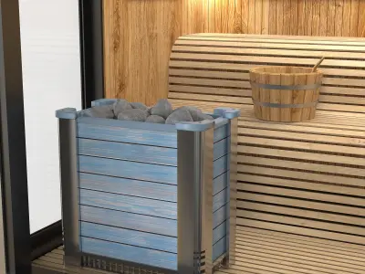 Sauna infrared 3D model