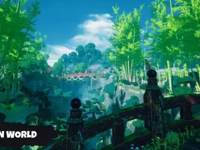 Stylized Nature Low-poly 3D model