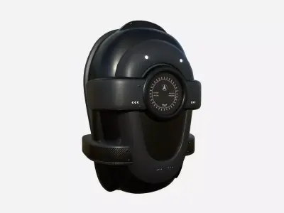 SciFi Backpack C02 Full Black - Fashion Character Design Low-poly 3D model