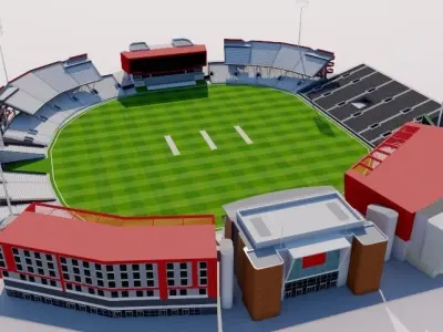 Old Trafford Cricket Ground - Manchester 3D model