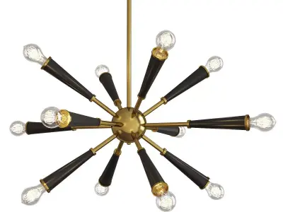 Zodiac 12 Light Chandelier Low-poly 3D model