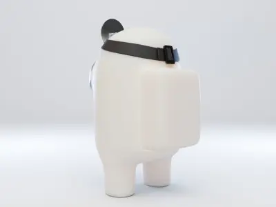 Among Us Head Reflector Character 3D model