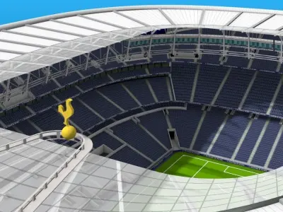Tottenham Hotspur Stadium Low-poly 3D model