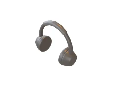 Headphone Icon v1 002 Low-poly 3D model