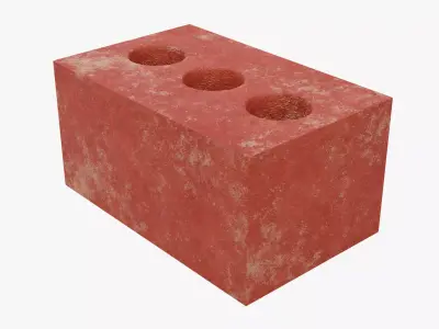 Red Brick 1 Low-poly 3D model